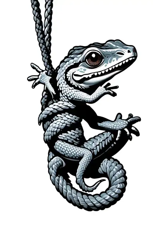 Gecko Rock Climbing Rope Wrapped