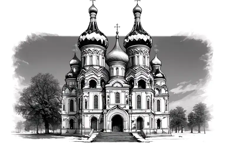 Russian Cathedral Symmetrical