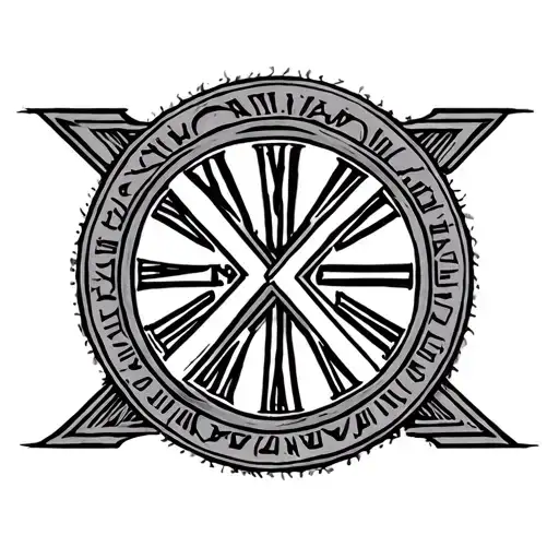 Roman Numeral Xix Surrounded