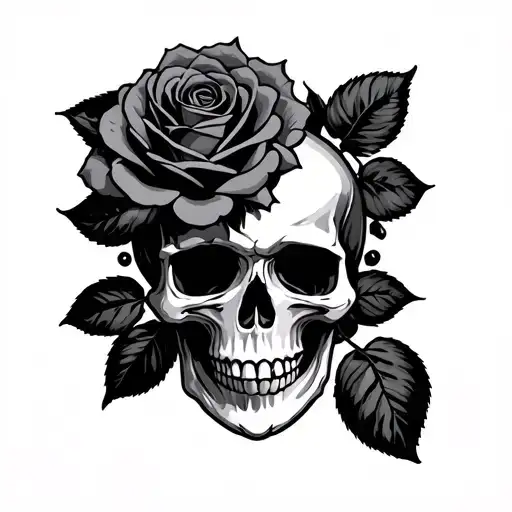 Skull Roses Beer Bottle