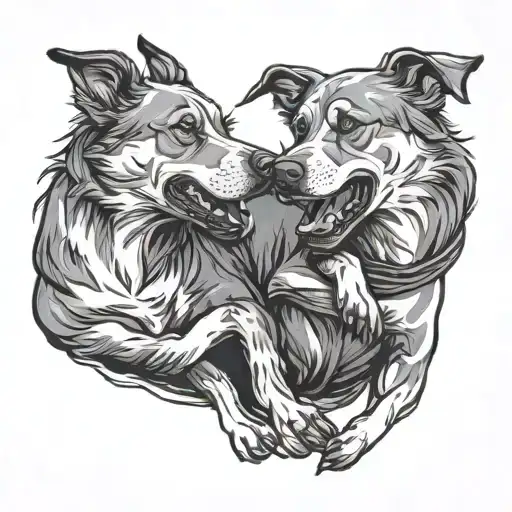 Dogs Fighting