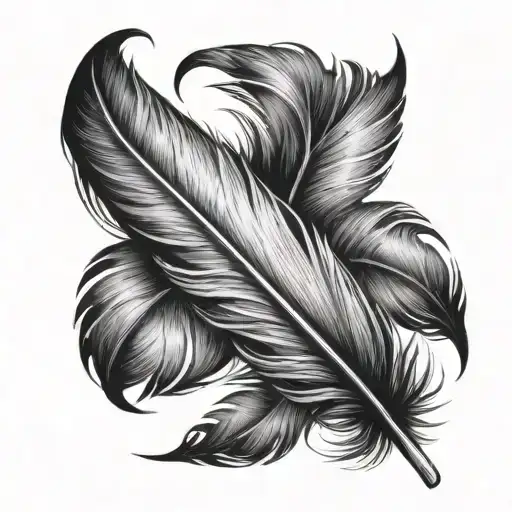 Feather With Ink