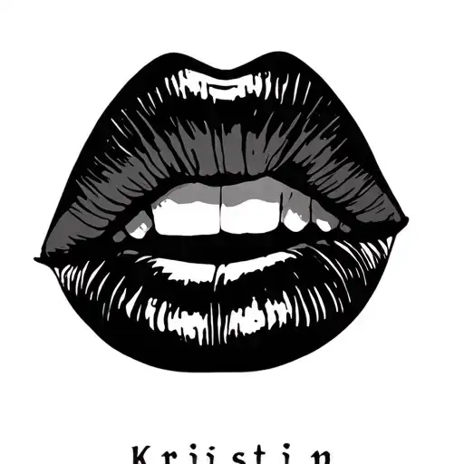 Lips With Name Kristin