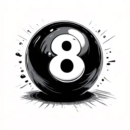 Pool Ball Number 8