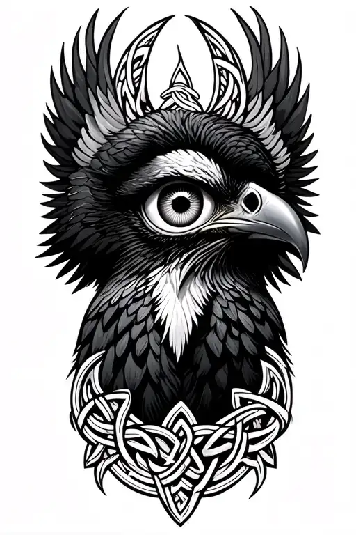 Celtic Raven And Eyeball