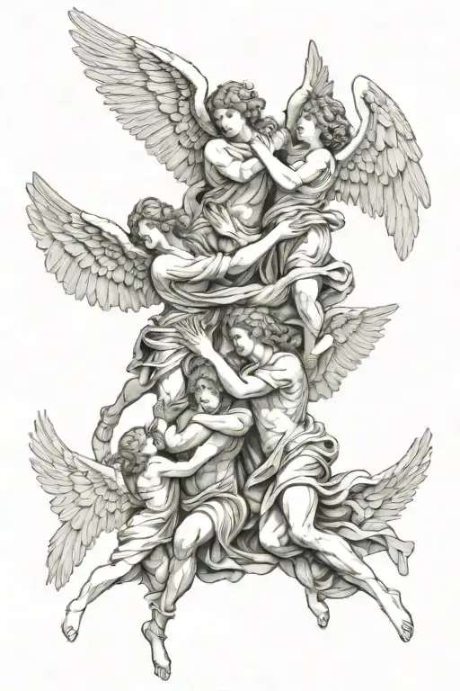 Four Angels Fighting