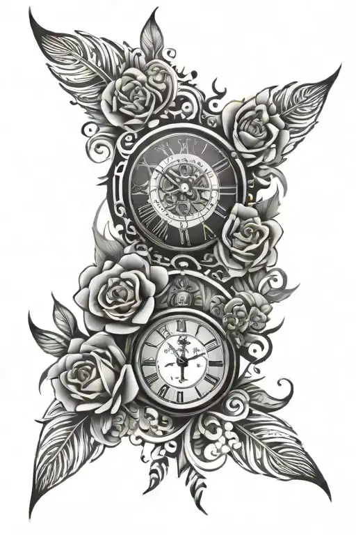 Flowers Tribal Clocks