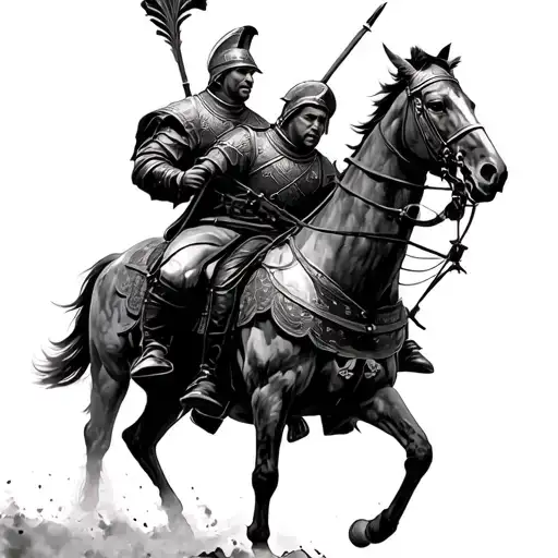 Polish Hussar Warriors Riding