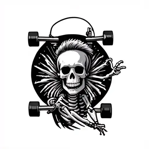 Mowhawk Skeleton Skate Board
