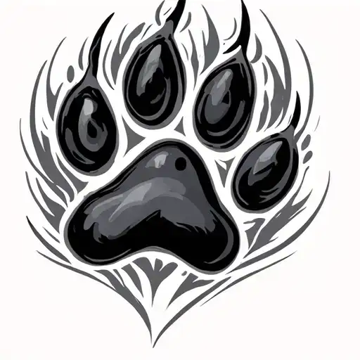Paw Print Surrounded