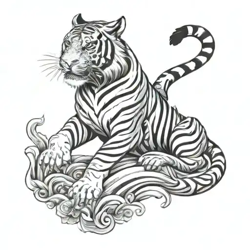 Thai Style Tiger That Protects From Evil