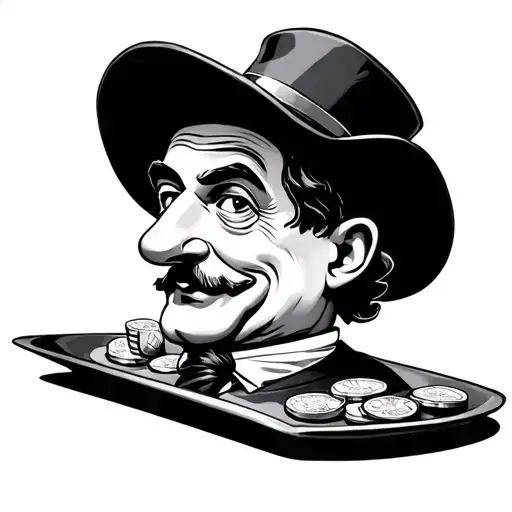 Monopoly Man's Head On A Platter