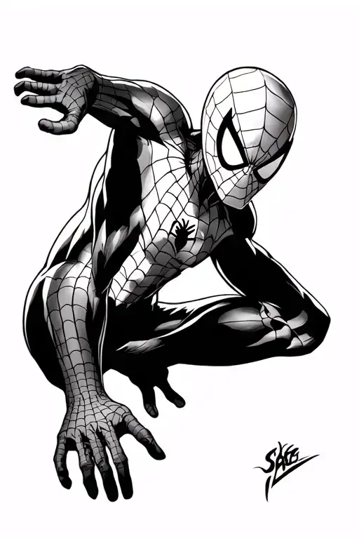 Spiderman On The External Right Forearm