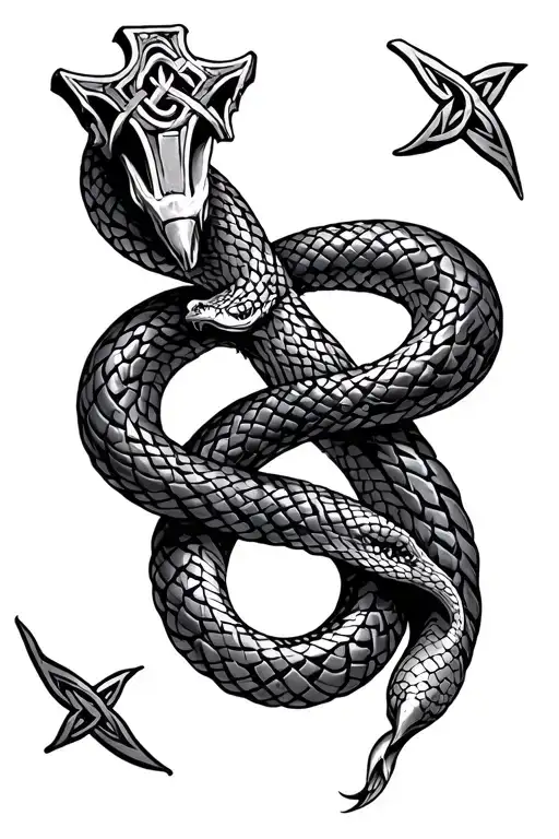 Celtic Cross Snake