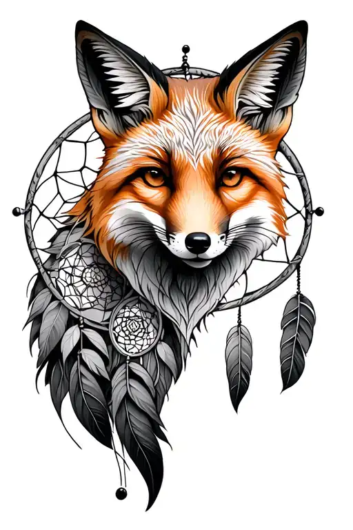 Fox With Dream Catcher