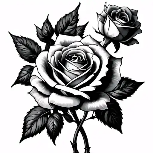 Card And Roses Growing