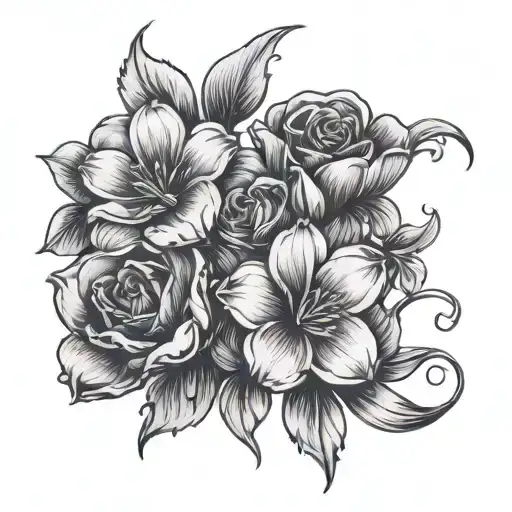 4 Flowers With Words As Stems