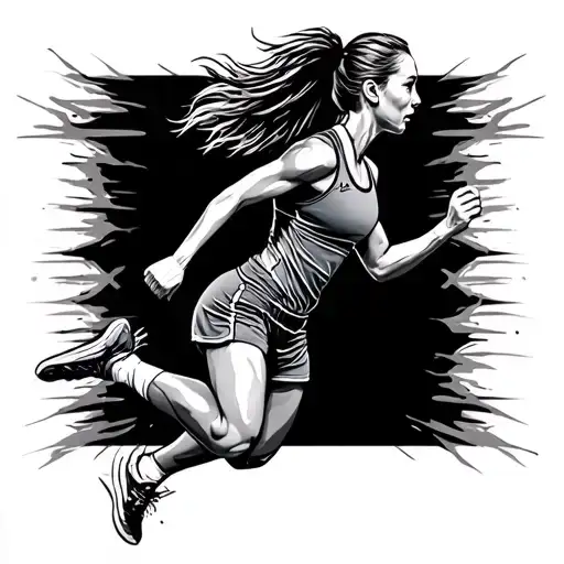 Running Girl Athlete