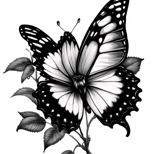 Cherry Flower Butterfly