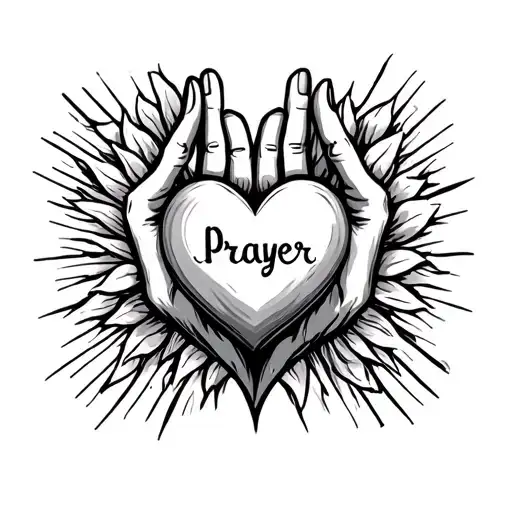 Prayer Hands At The Top Heart At The Bottom Words Prayer Loyalty Love In Between Those Symbols