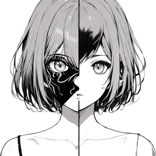 Anime Girl Facing Foward With Head Being Split In 2