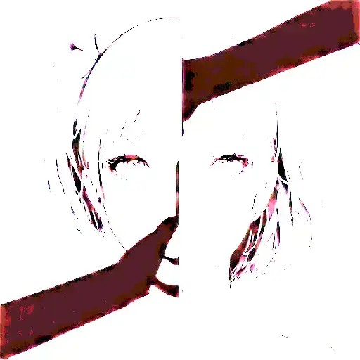 Anime Girl With Face Being Split Apart In 2 Pieces