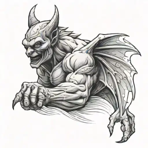 Gargoyle Ripping Through Arm