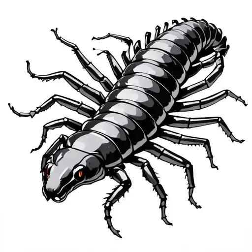 Centipede On Elbow Spiraling Polygons