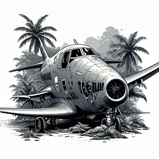 Plane Wreck In Jungle