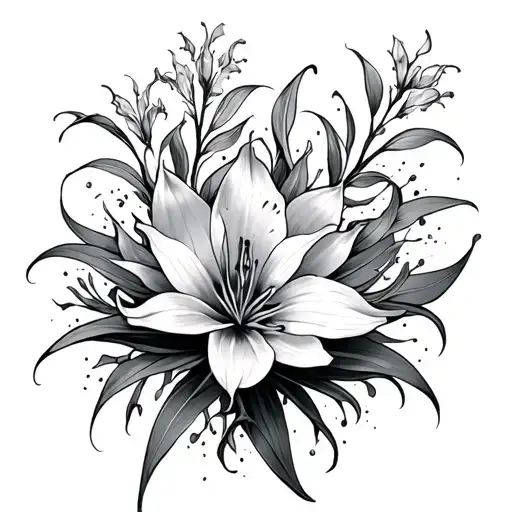 Lycoris Radiant On The Middle Finger On The Side