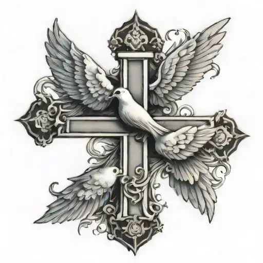 Cross With Doves