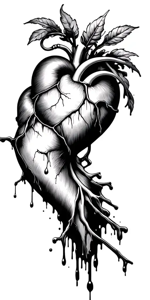 Ekg Line Thru Bleeding Heart And Bobwire