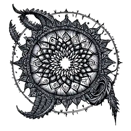 Mandala Cancer Zodiac Sign