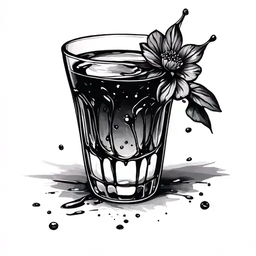 Glass Of Liquid