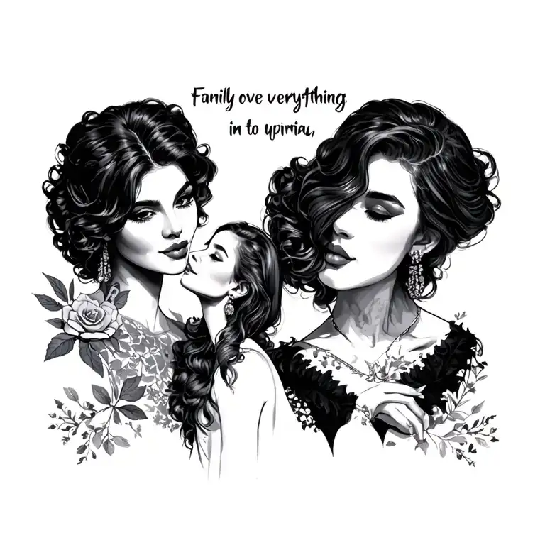 Family Over Everything In Italian