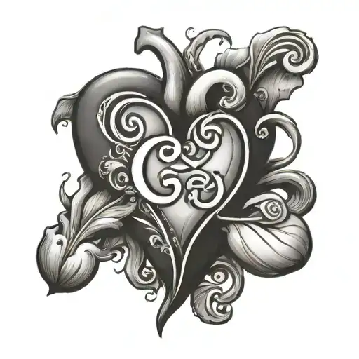Heart With The Letters C And J In It
