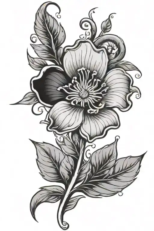 Flower That Represents Healing With The Neda Symbol Incorporated