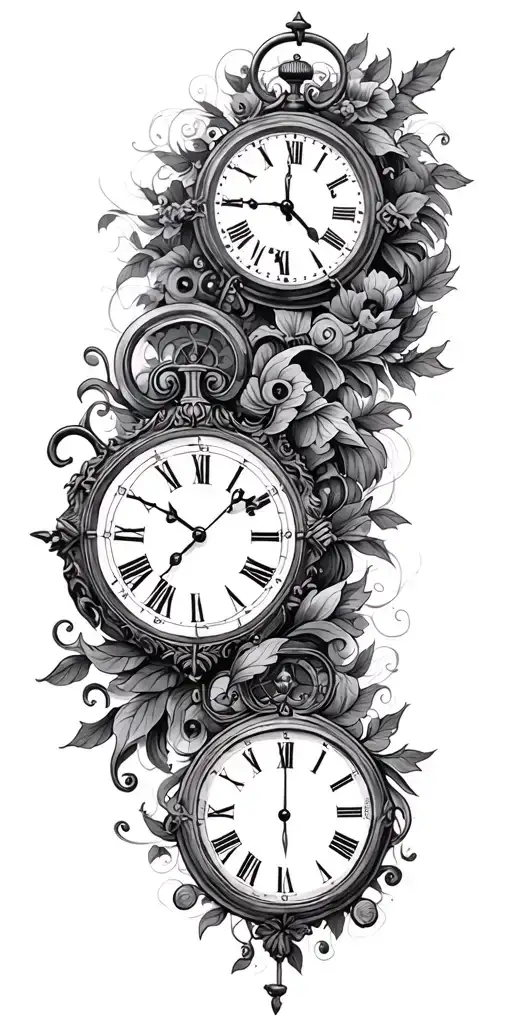 Old School Clocks Side By Side