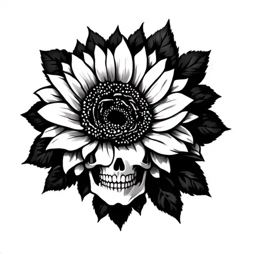 Bottle Scroll Rose Sunflower Skull