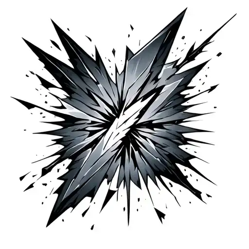 Broken Arrow Shattered Like Glass With Shards