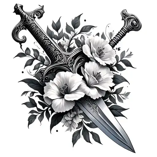 Flowers And Sword
