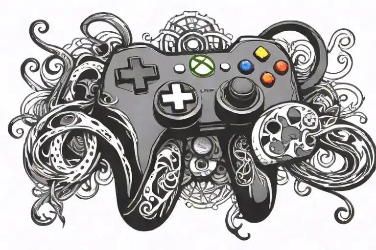 Infinity Symbol And Xbox Controller