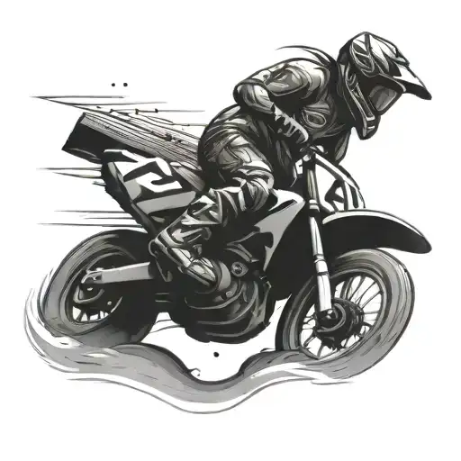 Dirtbike Racing Car Speeding