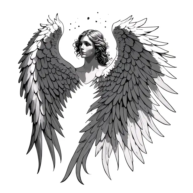 Angel Wings Long Downwards