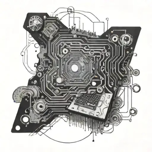 Space And Computer Circuit Board