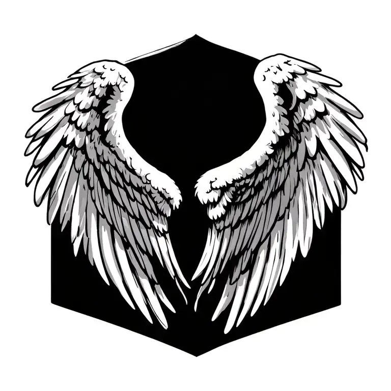 Angel Wings Long Downwards Placed