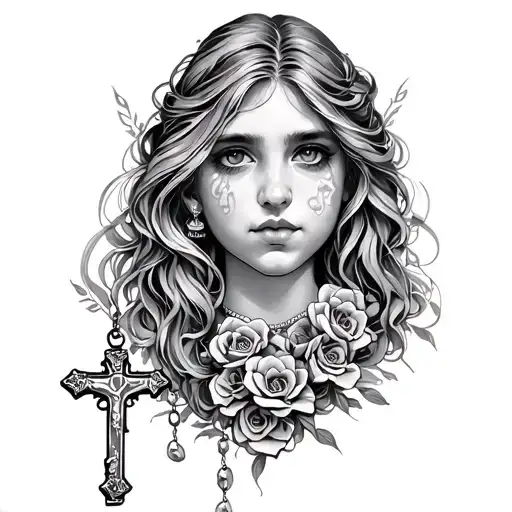 Avery With Rosary Wrapped