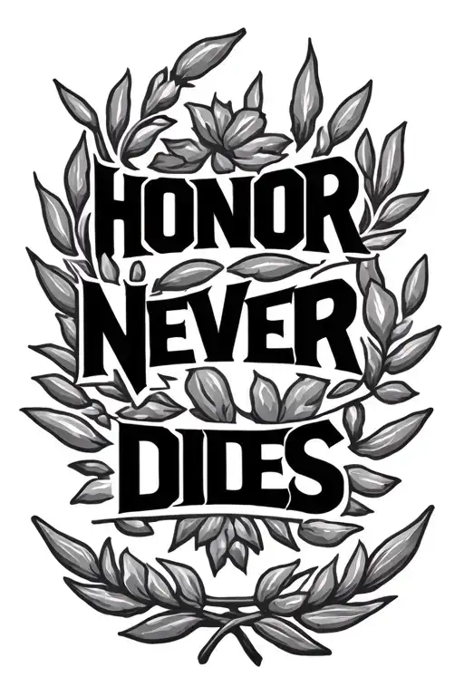 Laurel Wreath Font Honor Never Dies