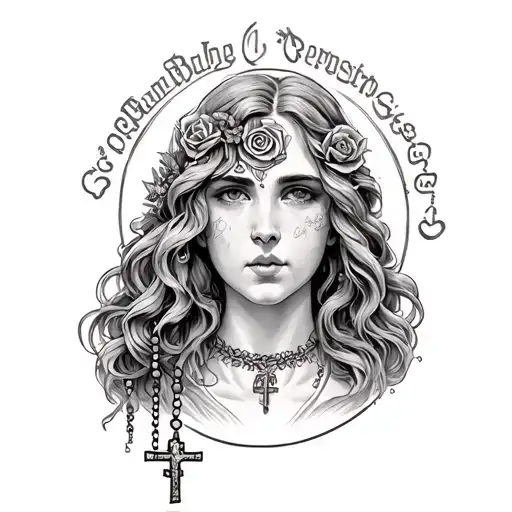 Avery With Rosary Beads