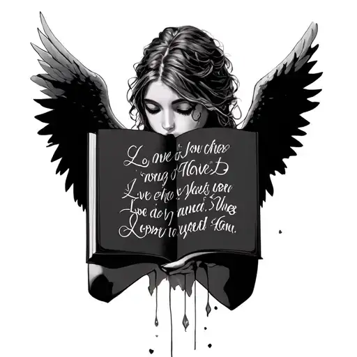 A Fallen Angel With A Love Bible Verse Written